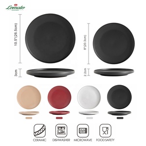 <span class=keywords><strong>Piatti</strong></span> Ingrosso in <span class=keywords><strong>Ceramica</strong></span> Stoneware Stile Giapponese Nero Bianco Rosso Beige con Bordo Verticale e Finitura Lucida per Vassoi da Ristorante e Hotel - Product Image 5