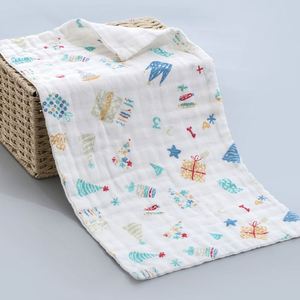 100% Organic <b>Muslin</b> Cotton Towels Newborn Cartoon Baby Bibs 6-Layer Cotton Gauze Absorbent Burp Cloth 25x50cm - Product Image 6