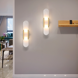 Hiện đại sáng tạo đá cẩm thạch tự nhiên dẫn đèn tường trong nhà phòng ngủ cạnh giường ngủ Câu Lạc Bộ khách sạn nghiên cứu Chiếu sáng Tường sconce - Product Image 3