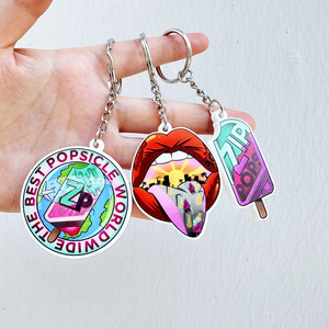 <span class=keywords><strong>Porte</strong></span>-clés <span class=keywords><strong>mousqueton</strong></span> en PVC avec décoration tridimensionnelle 3D Hu Ling pendentif en plastique souple imprimé UV résine d'<span class=keywords><strong>action</strong></span> de main de dessin animé - Product Image 2