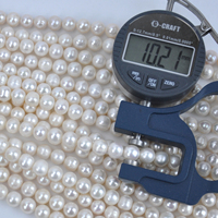 Perles d'eau douce naturelles blanches de grande taille 10-11 mm, qualité AAA, lustre intense, cultivées, longueur de brin 36-38 cm, bonne qualité pour la fabrication de bijoux