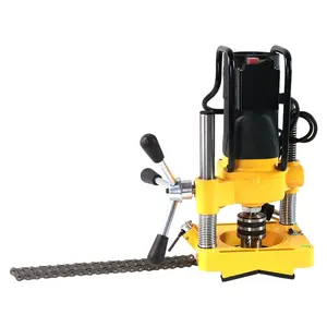 KC114 güçlü 8 "boru deliği delme makinesi 30mm-220mm taşınabilir boru deliği sondaj makinesi