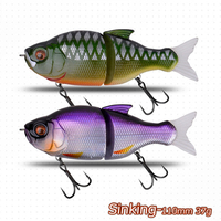 Runtoo – leurres de pêche Swimbait à deux sections de 110mm, 37g, appât artificiel de Simulation coulant pour brochet, perche, bar, nouveau Design