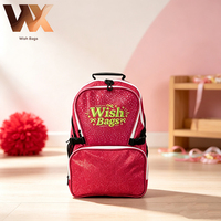 Sac à dos de cheerleading personnalisé avec logo brodé pour filles, en polyester, pour compétition sportive, avec paillettes et strass