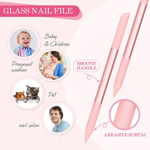 2025 nóng bán cao cấp đôi bên Czech Tinh thể thủy tinh khắc lớp biểu bì Pusher Gel Remover Công cụ làm móng tay chăm sóc móng tay tập tin thanh - Product Image 3