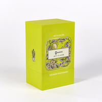 Boîte rigide de luxe à deux pièces avec imprimé floral vintage pour coffret cadeau de thé de l'après-midi et dentifrice