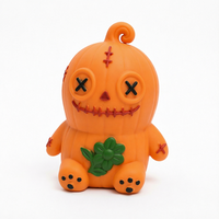 Jouet Squishy Citrouille d'Halloween en TPR, anti-stress, à presser, jouet de siège
