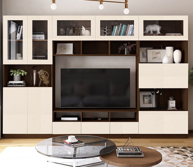 Light Luxury Living TV Cabinet Wholesale Wooden Furniture Storage TV Stand