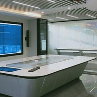 Bureau de poste de travail en métal Kesino avec Console de ville intelligente à hauteur réglable Centre de diffusion Salle de contrôle de commande Utilisation du centre commercial