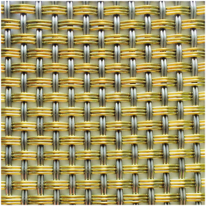 Maille <span class=keywords><strong>de</strong></span> fil métallique décorative ondulée en laiton et acier inoxydable <span class=keywords><strong>de</strong></span> qualité supérieure pour cloisons et armoires d'intérieur élégantes - Product Image 1