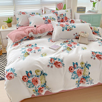 Ensemble de Literie en Polyester Brossé Épais pour Chambre d'Étudiant, 3 Pièces : Drap de Lit Simple, Housse de Couette et Taie d'Oreiller, Vente en Gros