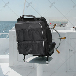 Bolsa de Almacenamiento para Respaldo de Asiento de Yate, Gran Capacidad, Rectangular, Negra, para Viajes y Camping - Product Image 1