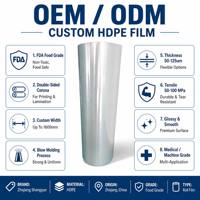 Rollo Jumbo de Película de HDPE Personalizado, Puede Combinarse con LLDPE de Grado Alimenticio, Mono PE Reciclable, Tratamiento Corona, Muestra Gratuita Disponible
