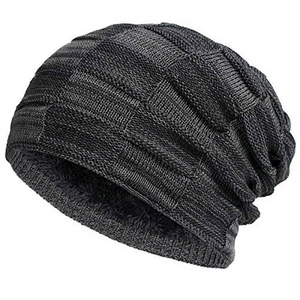 Gorro de Punto Unisex, Color Sólido, Cálido para Invierno, Estilo Casual, 100% Acrílico, Hecho a Mano para Adultos, Circunferencia de Cabeza 56-58CM - Product Image 1