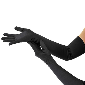 Guanti lunghi elasticizzati in raso anni 1920 Cosplay da <span class=keywords><strong>donna</strong></span> Halloween <span class=keywords><strong>Opera</strong></span> da sposa guanti da sposa - Product Image 1