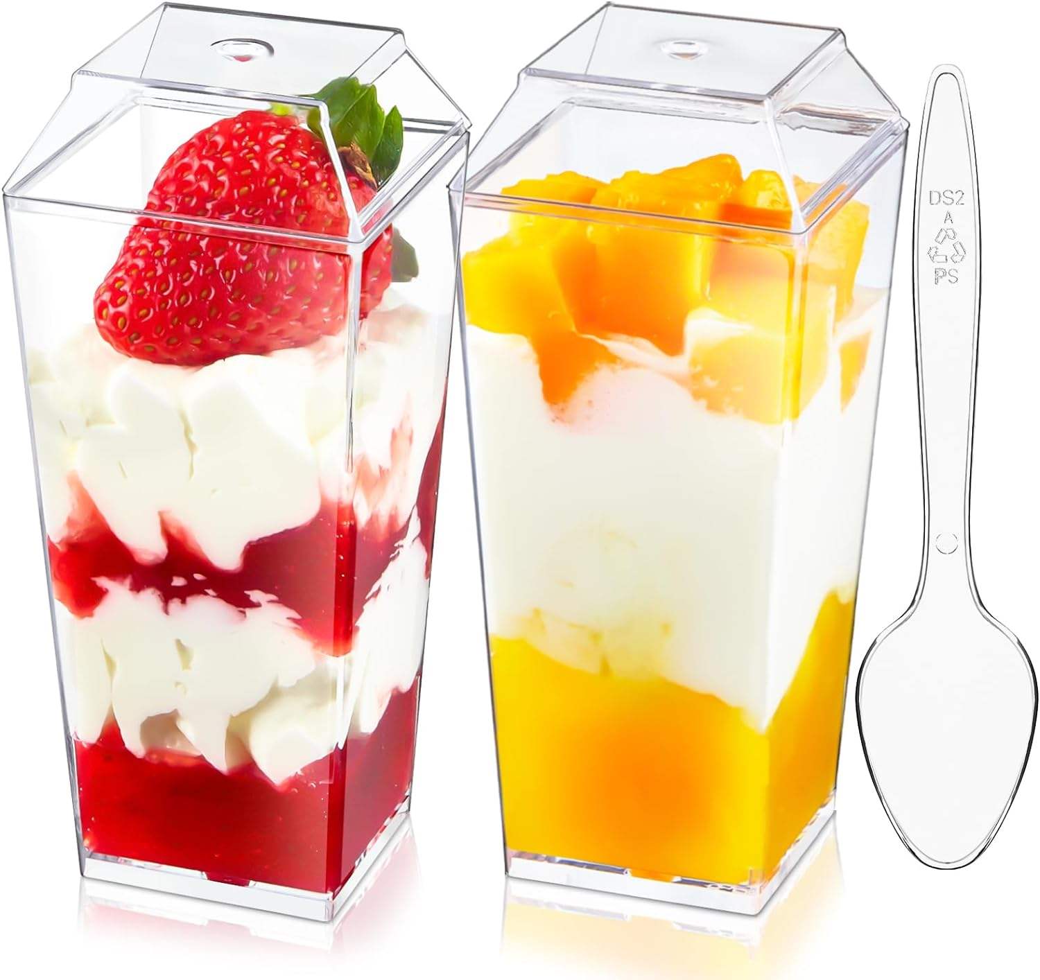 ถ้วยใส + ฝา + ช้อน