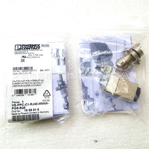 ฟีนิกซ์คอนแทค VS-PPC-C1-RJ45-MNNA-PG9-8Q5 ขั้วต่อ RJ45 8 พอร์ต ปลั๊กอีเธอร์เน็ตแบบทองเหลืองเคลือบดีบุก - Product Image 1