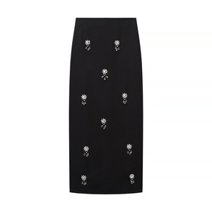 Женские 2025 Летние Новые Шикарные Модные Топы + юбка миди винтажные с открытой спиной без рукавов на молнии сзади Повседневный Женский комплект из 2 предметов - Product Image 4