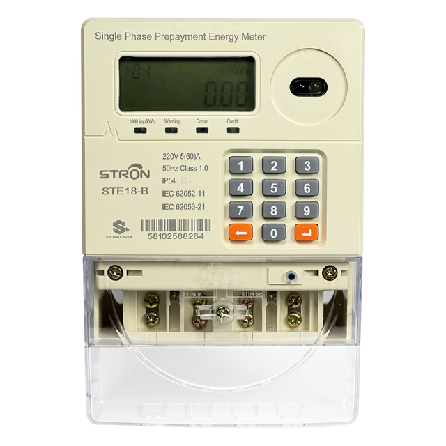 STS Prepaid Metering Keypad Single Phase Electricity Meter with LCD Display and RS485 Sub-Metering