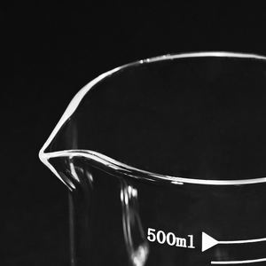 उच्च तापमान पारदर्शी क्वार्ट्ज ग्लास हैंडल के साथ स्नातक बीकर - Product Image 2