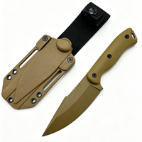 Couteau de survie, de camping, de randonnée et de chasse en acier inoxydable à lame fixe pleine longueur, haute dureté, tranchant, personnalisable OEM/ODM/OBM, avec poignée en nylon