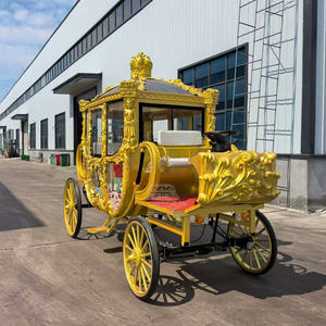 Carruaje Real de Caballos en Venta, Carruaje de Caballos de Cenicienta, Carruaje de Lujo para Bodas, Carruaje de Navidad con Luces - Product Image 5