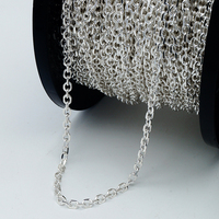 Chaîne à maillons en argent sterling 925 de 4 mm, coupe diamant, épaisse, pour homme, fabriquée à la machine, pour collier et bracelet
