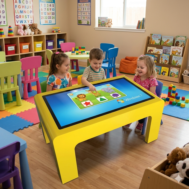 Smart Touch Interactive Table for Kids & Education Android Windows Metal Material for Children's Training Home & Office Use
