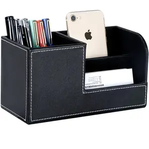 Pu Leer Afneembare Luxe Office Tissue Box Servet Houder Desktop Opbergdoos Cosmetica Sieraden Afstandsbediening Organizer