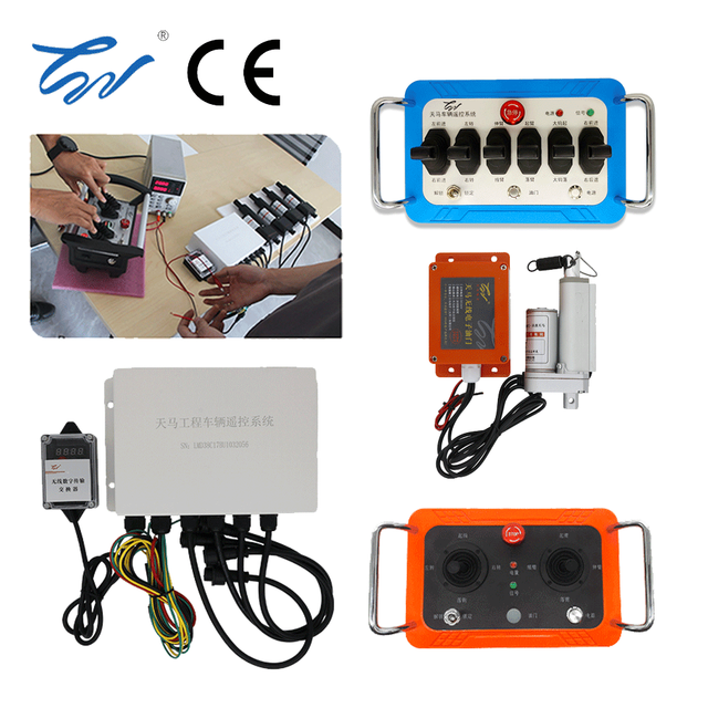 12V 24V Long Distance 4 5 6 Button All Terrain Cranes Wireless Proportional Remote Control with Cross Joysticks