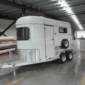 Remorque de luxe extensible pour chevaux avec réservoir d'eau, design léger, pneus en caoutchouc massif, 4-6 places, capacité de 2000 kg pour le tourisme - Product Image 5