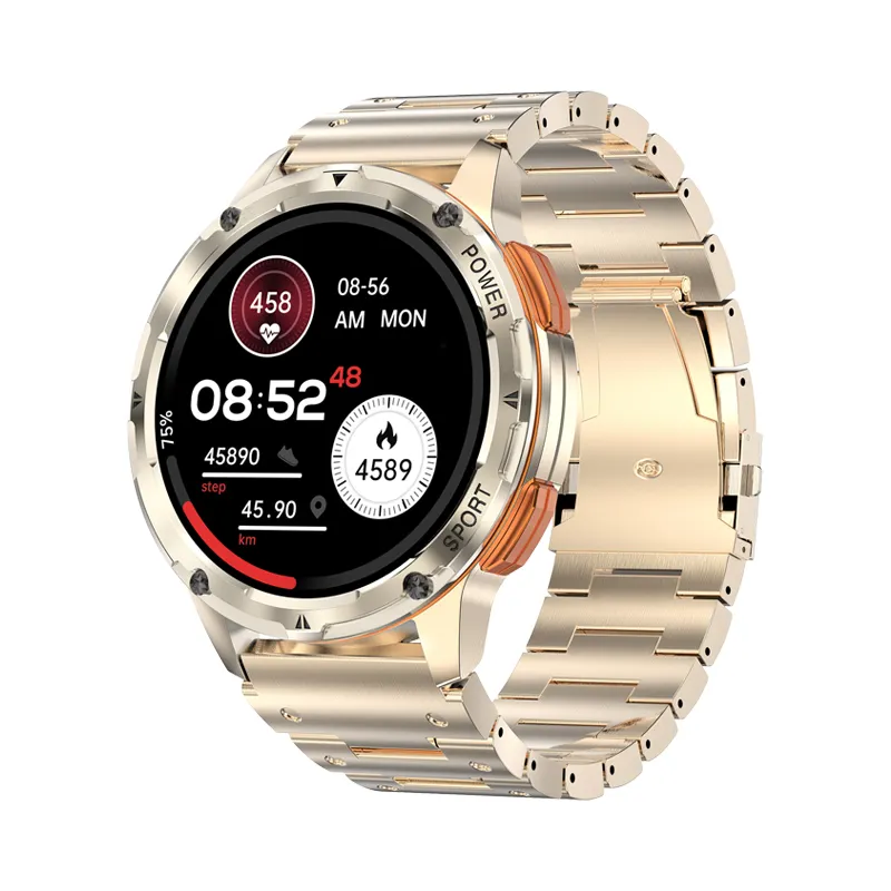Classic All Metal Smartwatch AK59  AMOLED Display 400mAh Battery Phone Call Custom Wallpaper Ultra Men Style Sport Watch
