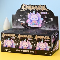 Vente en gros : Boîte mystère authentique de figurines de renard à neuf queues floquées, style ancien, pour décoration de bureau et de voiture