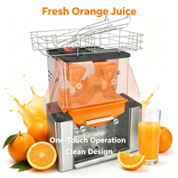 Presse-agrumes commercial automatique en acier inoxydable, équipement électrique pour presser les oranges et les fruits, idéal pour les magasins de boissons froides