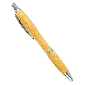 Wholesale <b>Retractable</b> Bamboo Ballpoint <b>Pens</b> with Black Ink - Product Image 1