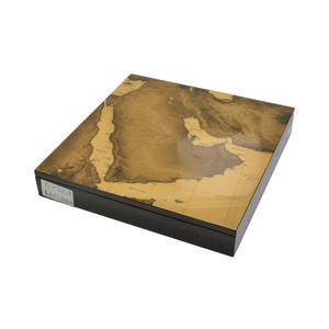 Caja de libros de madera oscura de buena calidad con logotipo grabado con láser y características en relieve para Decoración - Product Image 3