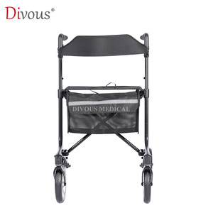 Hot sale Light Weight Folding carbon Fiber Rollator <b>Walker</b> Folding Large Capacity Aidastra <b>Elderly</b> <b>Walkers</b> and Rollators - Product Image 5