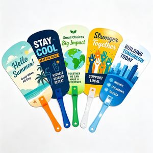 Manufacturer Customized Printing Plastic for Promotional Business Event Gift Portable <b>Fans</b> <b>Hand</b> <b>Held</b> Custom Logo - Product Image 1