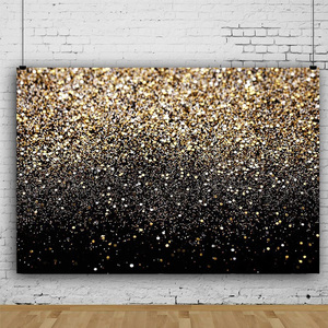 Telón de fondo negro y dorado, puntos dorados, fondo abstracto Vintage para fiesta de cumpleaños familiar, accesorios de <span class=keywords><strong>estudio</strong></span> para recién nacidos, decoración - Product Image 1