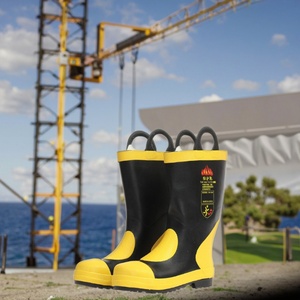 Botas de Bombero Estilo 02 Personalizables Directas de Fábrica, Botas de Bombero Impermeables de Goma con Punta de Acero, Protección para los Pies, Resistentes a Pinchazos - Product Image 2
