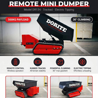 Mini-dumper télécommandé K-maxpower, auto-chargeur, électrique, capacité de charge 500 kg, alimenté par batterie, mini-chariot à chenilles