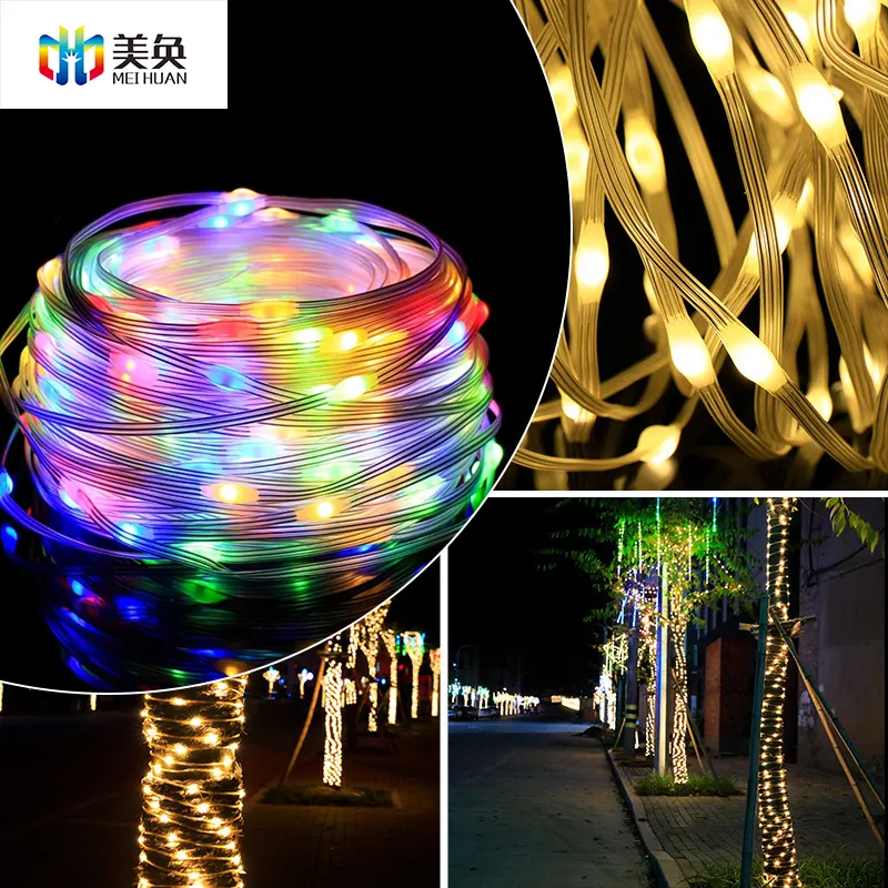 USB Led Magic Color Rubber Line Lamp String RGB Electric Point Control Waterproof Decorative Christmas Lamp