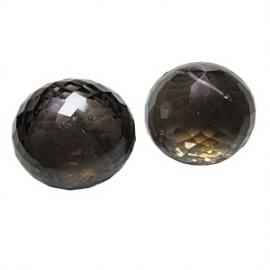 Quartz fumé brun naturel en forme d'oignon, percé sur le dessus, pierre précieuse en vrac, certifié par un tiers Gopika, vente en gros de pierres précieuses pour bijoux fins - Product Image 2