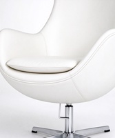 Fauteuil d'appoint pivotant moderne à dossier haut avec base chromée 5 étoiles, fauteuil de loisirs individuel pour bureau et salon, mobilier personnalisé OEM ODM