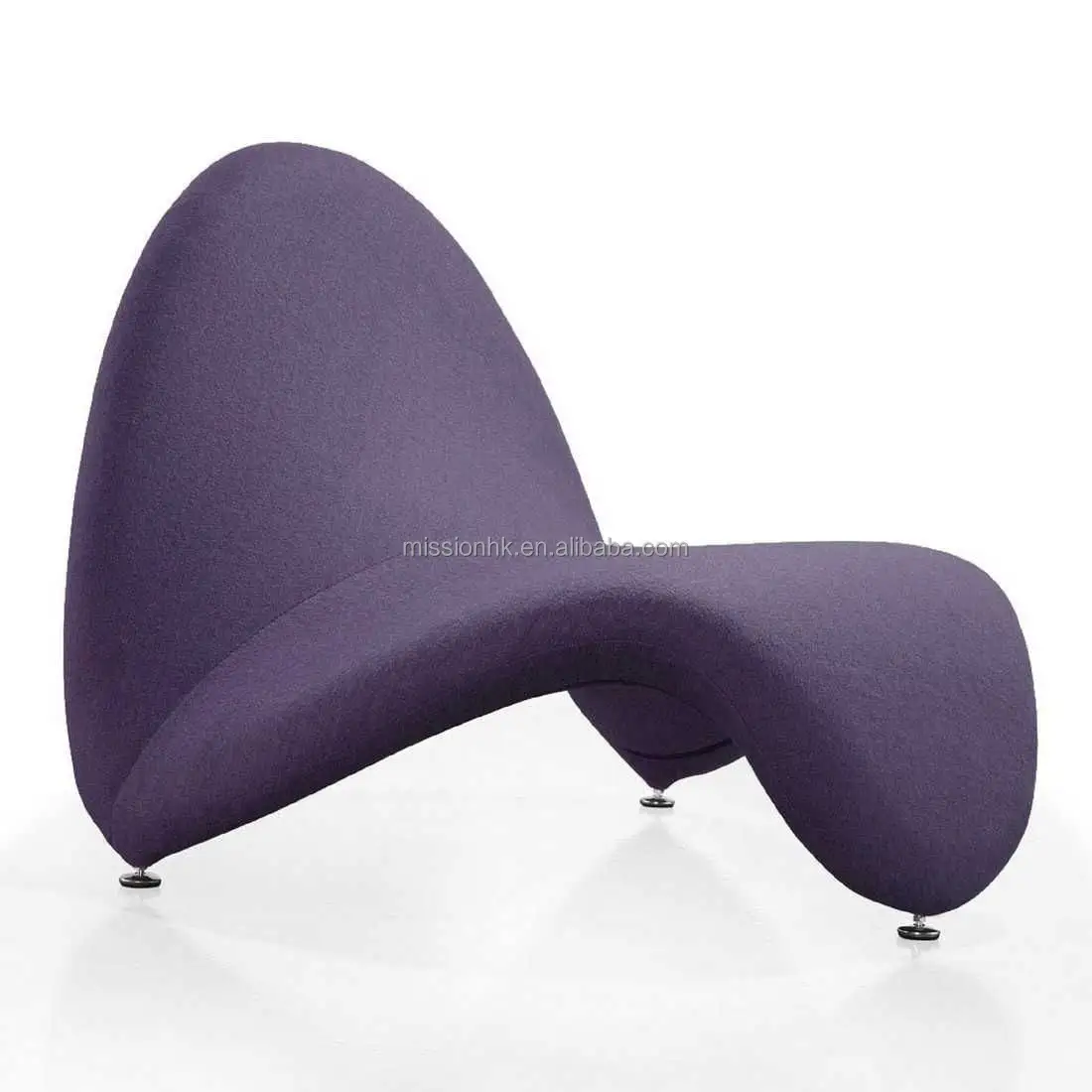 כיסא פנאי מעצב בית מסגרת ריהוט חוץ בד קטיפה מודרני הדגשה כיסא להירגע מתכת כסאות שכיבה מתכת פלדה