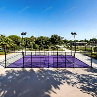 Fabricante de Pistas de Pádel Personalizadas, Venta Directa, Cancha de Pádel de Alta Calidad con Césped Artificial Morado, Solución Completa Llave en Mano, Precio al por Mayor