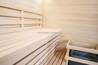 Sauna infrarouge lointain à spectre complet en bois massif de pruche, pour 1 personne, à faible EMF, adapté aux villas et appartements modernes, avec poêle et vapeur sèche 5