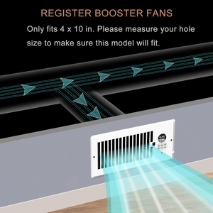 4 X10 Inches Quiet Vent Register Booster <b>Fan</b> for Efficient Hvac Air Boosting Quiet Register - Product Image 5