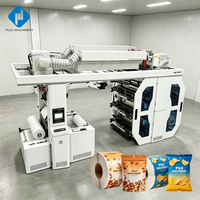 Machine d'impression de sacs en plastique pour supermarchés, imprimante flexo automatique multi-couleurs à entraînement servo non-stop pour sacs T-shirt