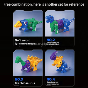 Robot Dinosaure Magnétique Transformable 5-en-1, Véhicule de Construction Éducatif en Plastique pour Garçons - Meilleure Vente - Product Image 5